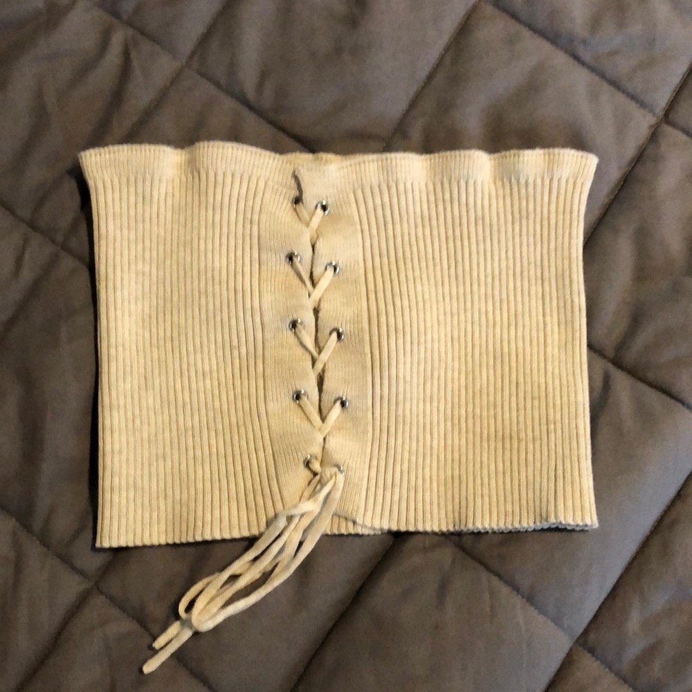 Beige crop top